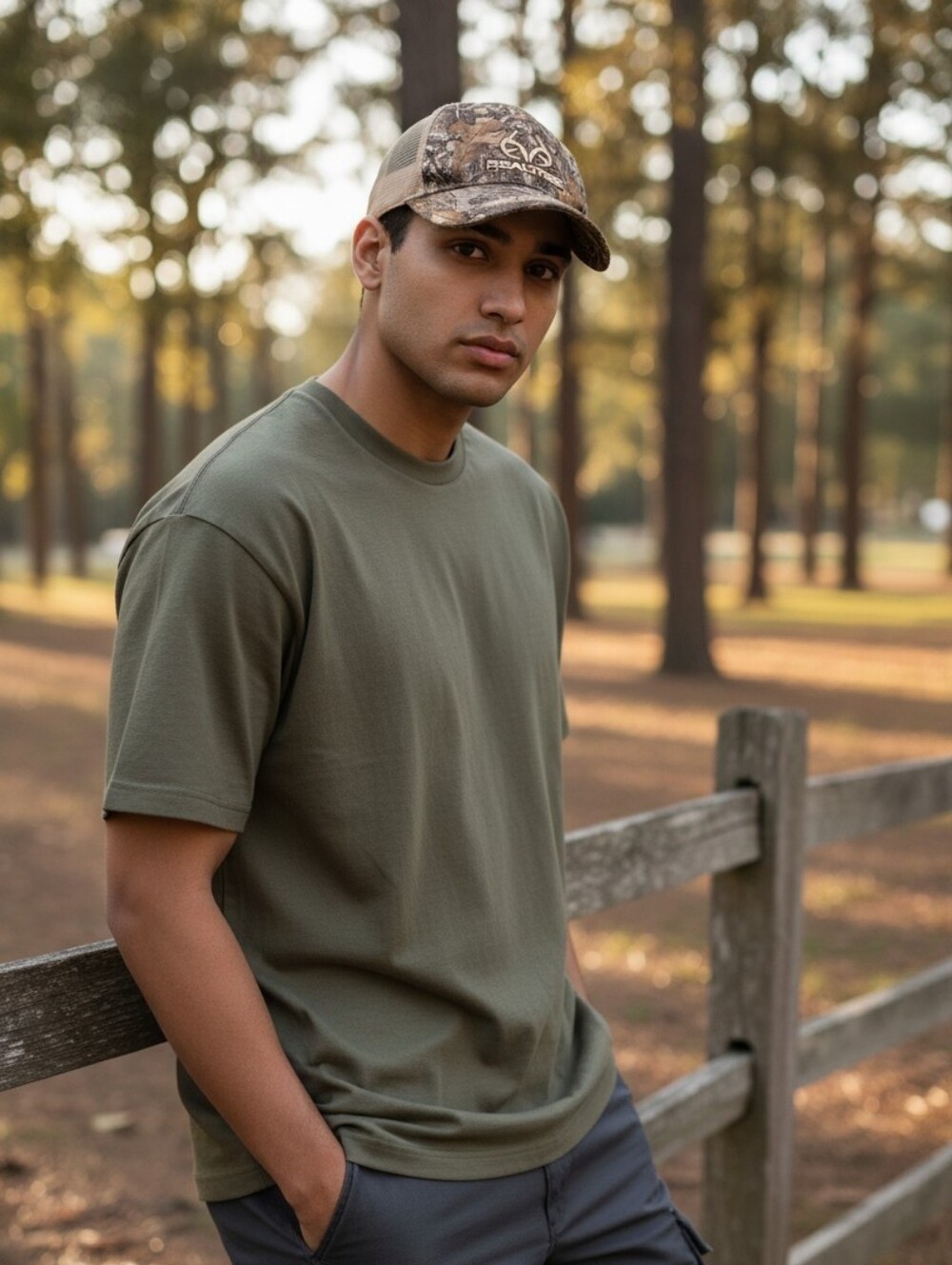 Realtree Camo Mesh Back Baseball Cap - Brown, Tan, Green